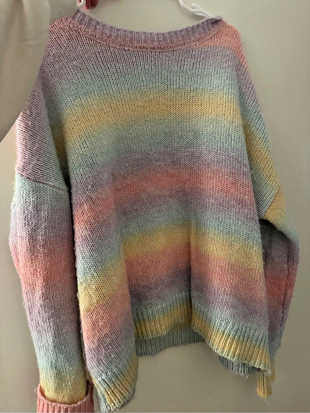 WHY DRESS Rainbow Knit Sweater Multicolor